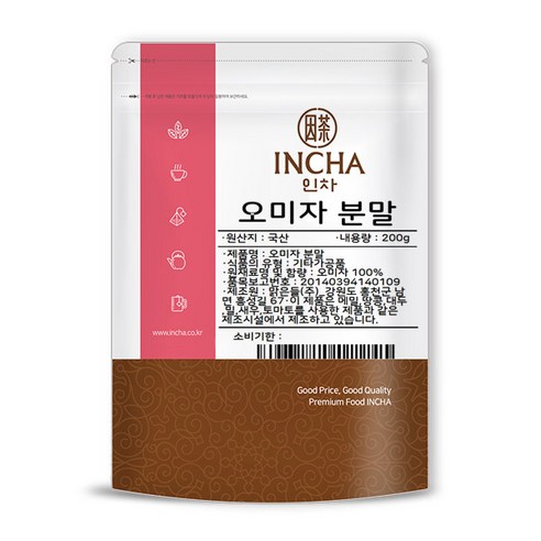 인차 오미자 분말, 1개, 200g