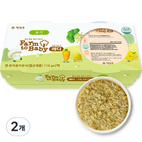 팜투베이비 레디 실온이유식 후기, 소고기근대배추죽, 110g, 4개
