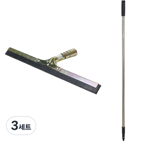 크린메이트 바닥물기제거 고무날 1개+ 원터치 홀더봉 1개, 3세트