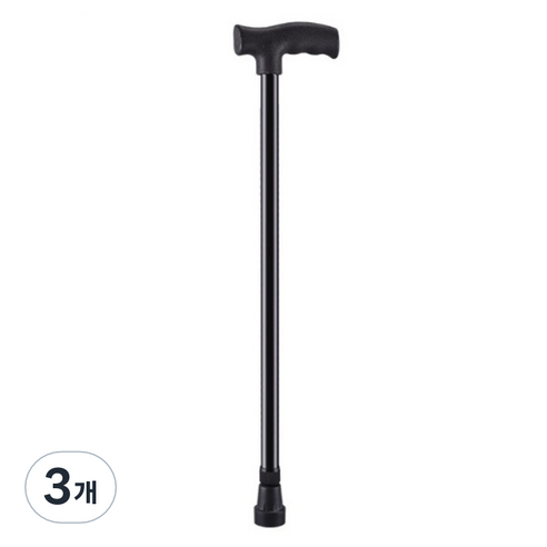 이츠굿텐 활동보조용품 초경량 외발 네발 4발 노인 어르신 할머니 할아버지 가벼운 접이식 길이조절용 외발 지팡이, 혼합색상, 3개