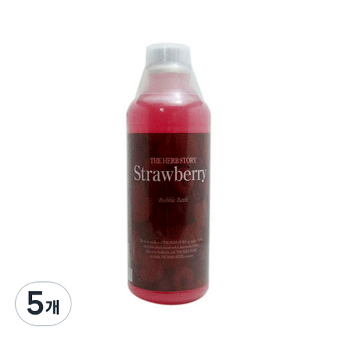 더허브스토리 버블바스 스트로베리, 1000ml, 5개