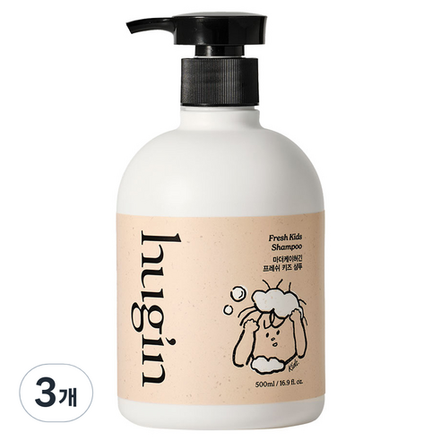 마더케이 허긴 프레쉬 키즈 샴푸, 500ml, 3개