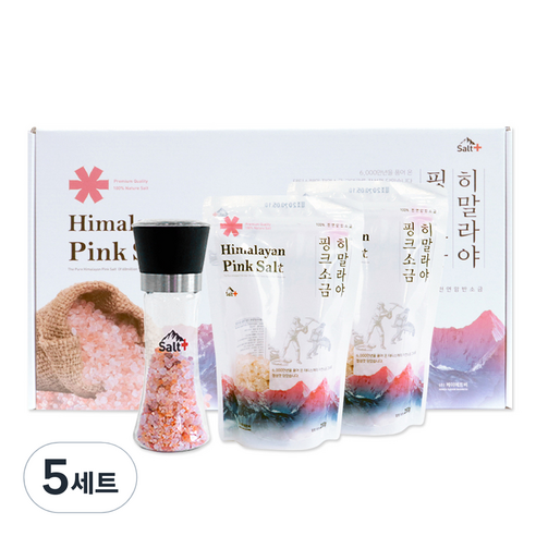 솔트플러스 히말라야 핑크 소금 3종 세트, 575g, 5세트