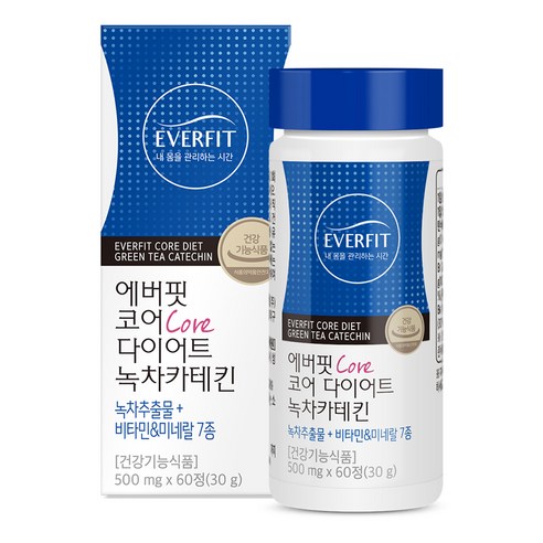 녹차카테킨 다이어트 비타민미네랄 60정 2개 슬림플래닛녹차카테킨500mg