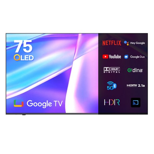 이노스 4K UHD QLED 구글 TV 75인치 스마트 티비, 189cm(75인치), S7511KU, 벽걸이형, 방문설치 삼성8k