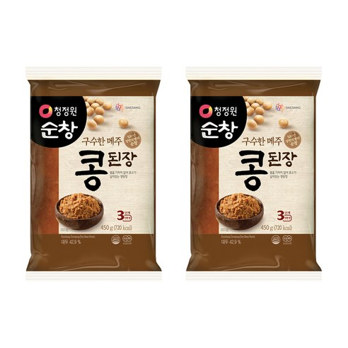 청정원순창 미소된장 가쓰오&다시마, 450g, 1개 해표된장 12 청정원 구수한 메주 콩된장, 2개, 450g