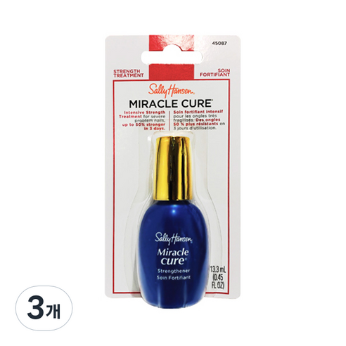 샐리한센 미라클 큐어 손톱 강화제, 13.3ml, 3개