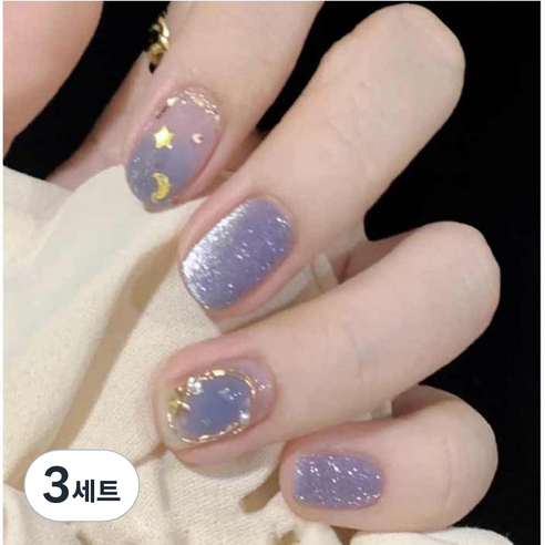 네이처스파머 컬렉션 네일팁 24p 세트 PD-132, 오션스타문, 3세트