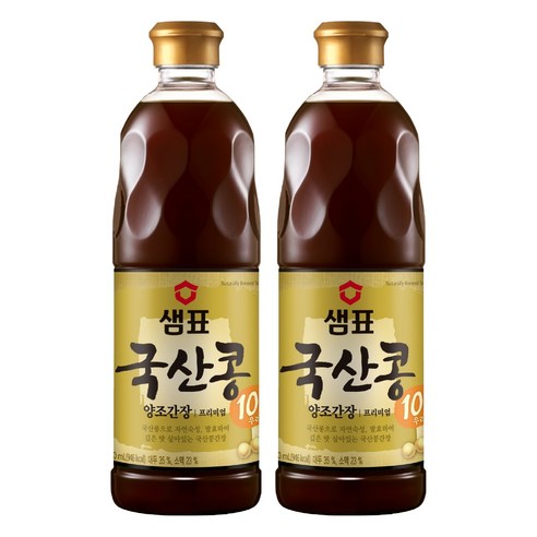 샘표 국산콩 양조간장, 860ml, 2개