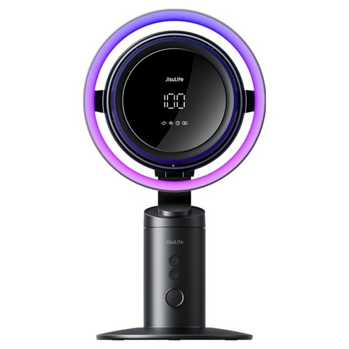 지수라이프 BLDC 100단 블레이드리스 휴대용 캠핑 탁상용 선풍기, Table fan pro3, Metal Grey
