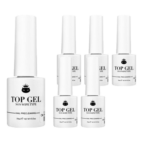 캣워크 논와이프 파우더 전용 탑 젤 10ml, 6개