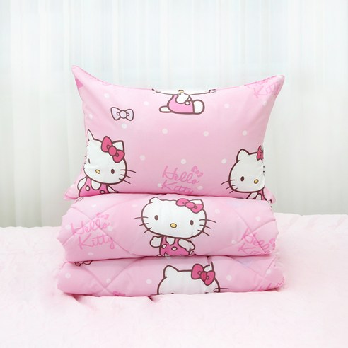 Hello Kitty 寢具 Hello Kitty 毛毯 人物毛毯 茶毯 枕頭套 邪惡 冬季毛毯 寢具 套裝 毛毯