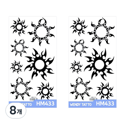 파티복닷컴 중형 타투스티커, 8개, HM433
