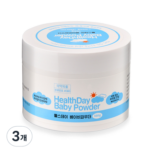 헬스데이 베이비파우더, 100g, 3개