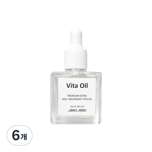 젤로젤로 프리미엄 엑스트라 네일 트리트먼트 비타 오일, 10ml, 6개