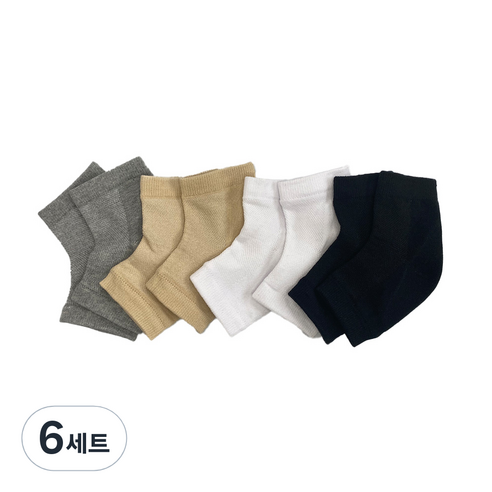 생활더하기 풋케어 발 뒤꿈치 보습 양말 4켤레, 6세트