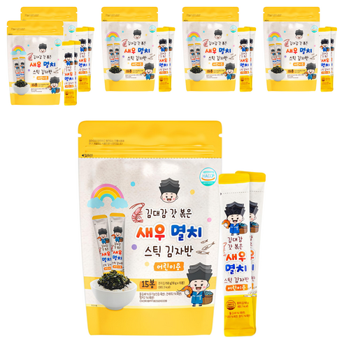 김대감 어린이용 새우멸치 스틱김자반, 150g, 6개