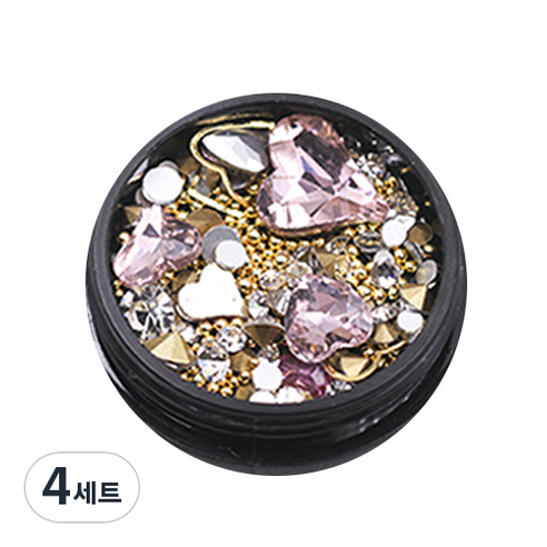 하트 쥬얼리 네일파츠, 02, 4개