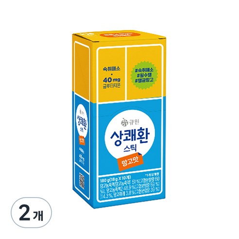 큐원 컨디션 회복 상쾌한 숙취 해소제 스틱형, 180g, 2개