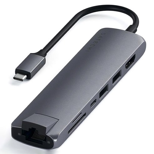 칼디짓ts4 사테치 USB C타입 7in1 알루미늄 슬림 맥북 멀티 허브 이더넷 어댑터, Space gray Best Top5