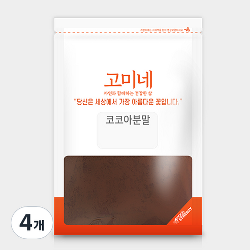 고미네 코코아 분말, 500g, 1개입, 4개