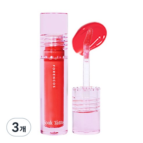 포렌코즈 속타투 립틴트, 04 에떼, 3.1ml, 3개