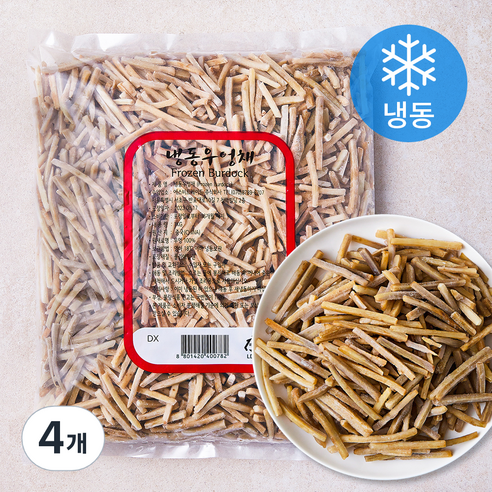 식재료마당발 중국산 우엉채 (냉동), 1kg, 4개