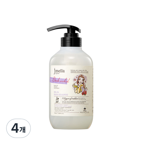 제이멜라 인 프랑스 디즈니 다크 오키드 헤어 샴푸 오키드향, 500ml, 4개