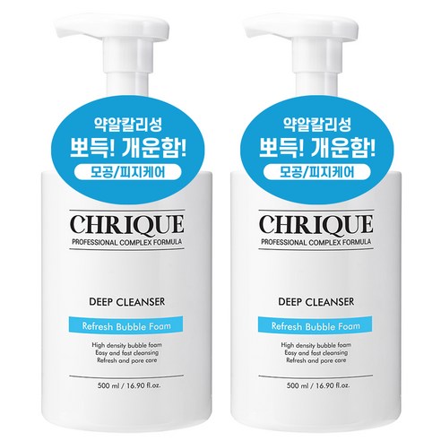 크리크 약알칼리성 리프레쉬 버블 딥 클렌징 폼, 2개, 500ml