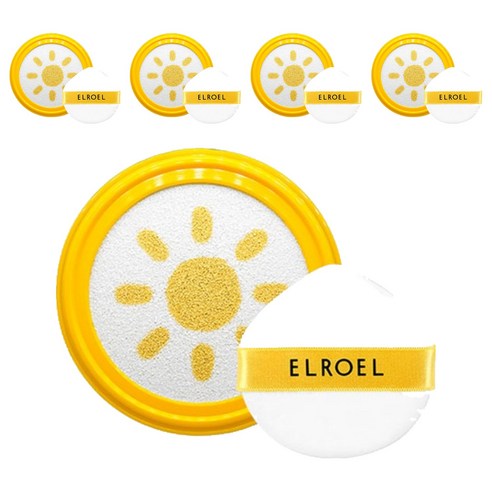 엘로엘 팡팡 옐로우 빅 선쿠션 플러스 리필 SPF50+PA++++, 25g, 5개