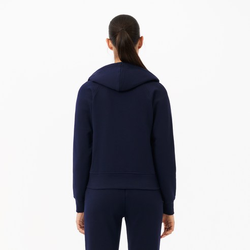 스타일과 편안함을 겸비한 라코스테 여성 에센셜 후드 집업 스웻 셔츠로 일상에 특별함을 더하세요.