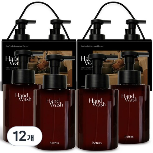 헤트라스 퍼퓸 버블 핸드워시 선물세트 런던머스크 향, 515ml, 12개