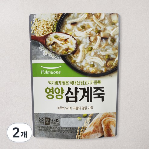 풀무원 영양 삼계죽 (냉장), 450g, 2개
