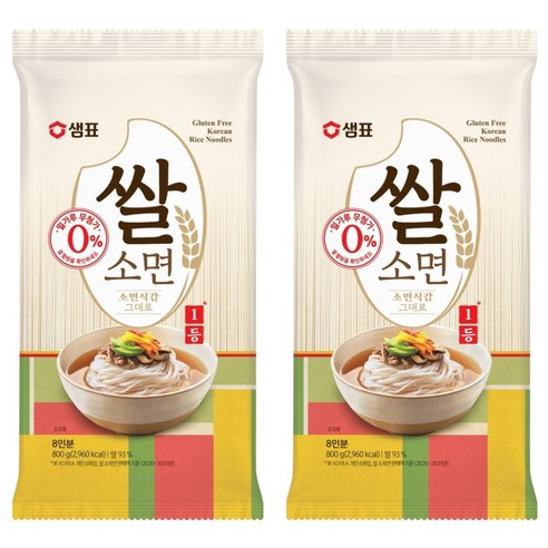 샘표 쌀 소면, 800g, 2개