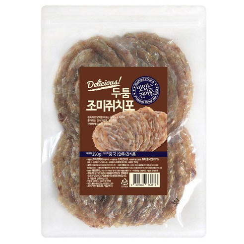 해맑은푸드 쫀득한 두툼쥐포, 350g, 1개