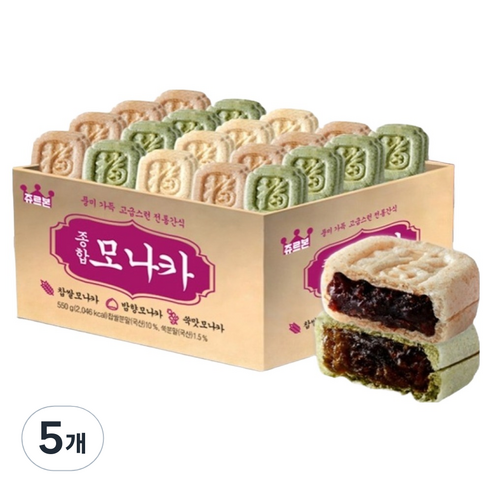 쥬르본 우리찹쌀 종합모나카, 5개, 550g