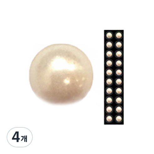 와사비네코 미미츠보 쥬얼리 귀지압패치 L 4.0mm 20p, 크림진주20pcs_L(4.0mm), 4개