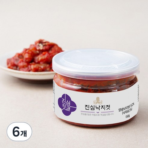 진심젓갈 낙지젓, 6개, 150g