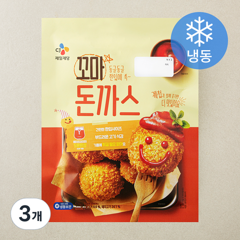 CJ제일제당 CJ 꼬마 돈까스 (냉동), 1kg, 3개