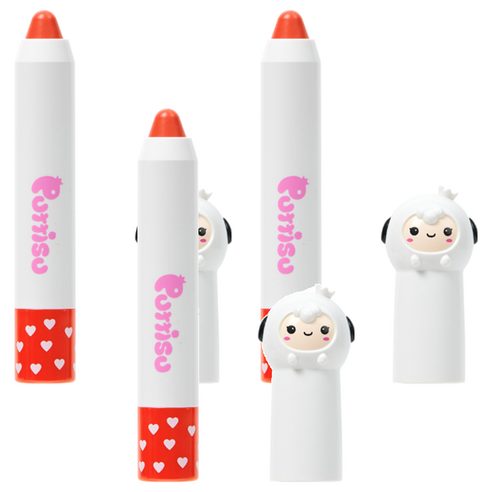 뿌띠슈 버터 립크레용 05 코코체리 2.5g, 3개