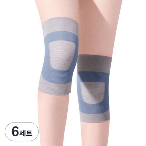 앙멧 얇은 스판 무릎 보호대 블루 2p, 6세트