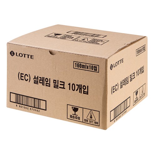  롯데웰푸드 설레임밀크쉐이크 (냉동), 160ml, 10개 