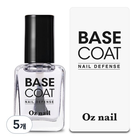 오즈네일 디펜스 네일 베이스 코트, 8ml, 투명, 5개