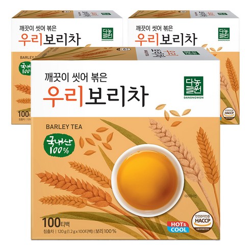 다농원 깨끗이 씻어 볶은 우리보리차, 1.2g, 100개입, 3개