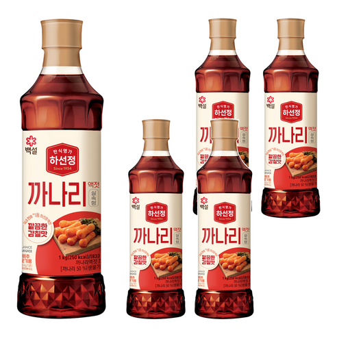 하선정 까나리액젓 실속형, 1kg, 5개