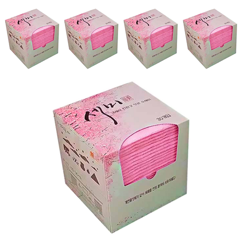 세미 뽑아쓰는 수세미 핑크, 30개입, 5개