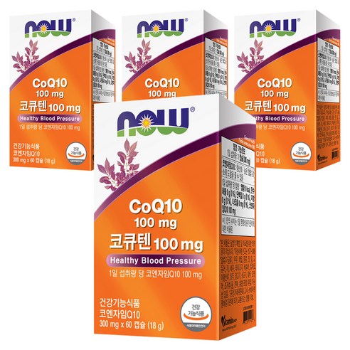 나우푸드 코큐텐 100mg 18g, 60정, 4개