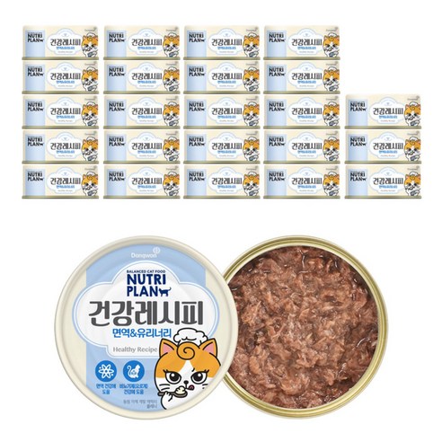 동원뉴트리플랜 고양이 건강레시피 간식캔, 참치, 90g, 24개