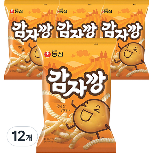 농심 감자깡, 75g, 12개