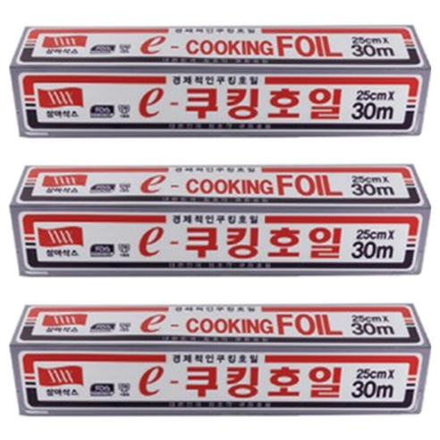 삼아삭스호일 e 쿠킹호일 25cm x 30m, 3개
